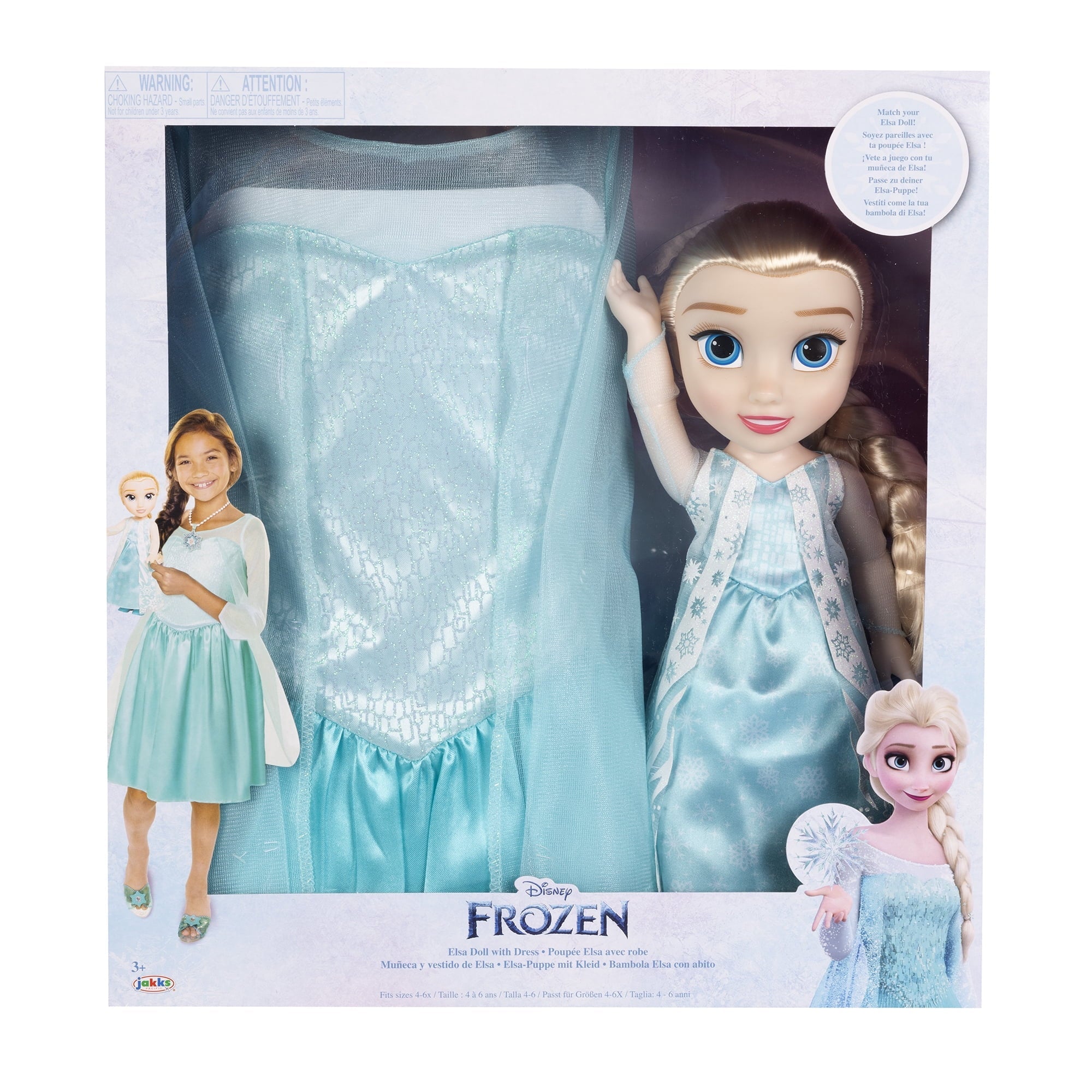 Disney's Frozen Elsa 14 inch Toddler Doll with Dress up Outfit Female Child 3 to 6 Years
