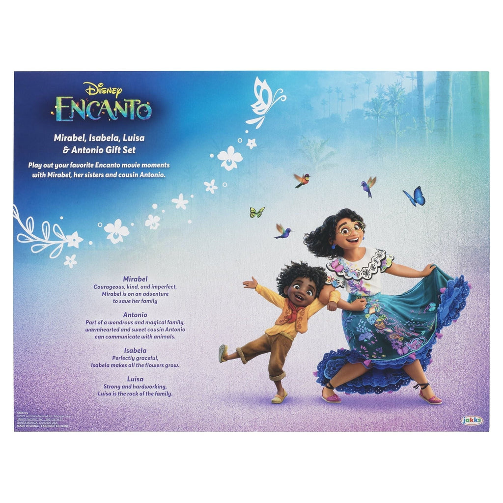 Disney Encanto Mirabel, Isabela, Luisa & Antonio Fashion Doll Gift Set Walmart Exclusive Children Ages 3+