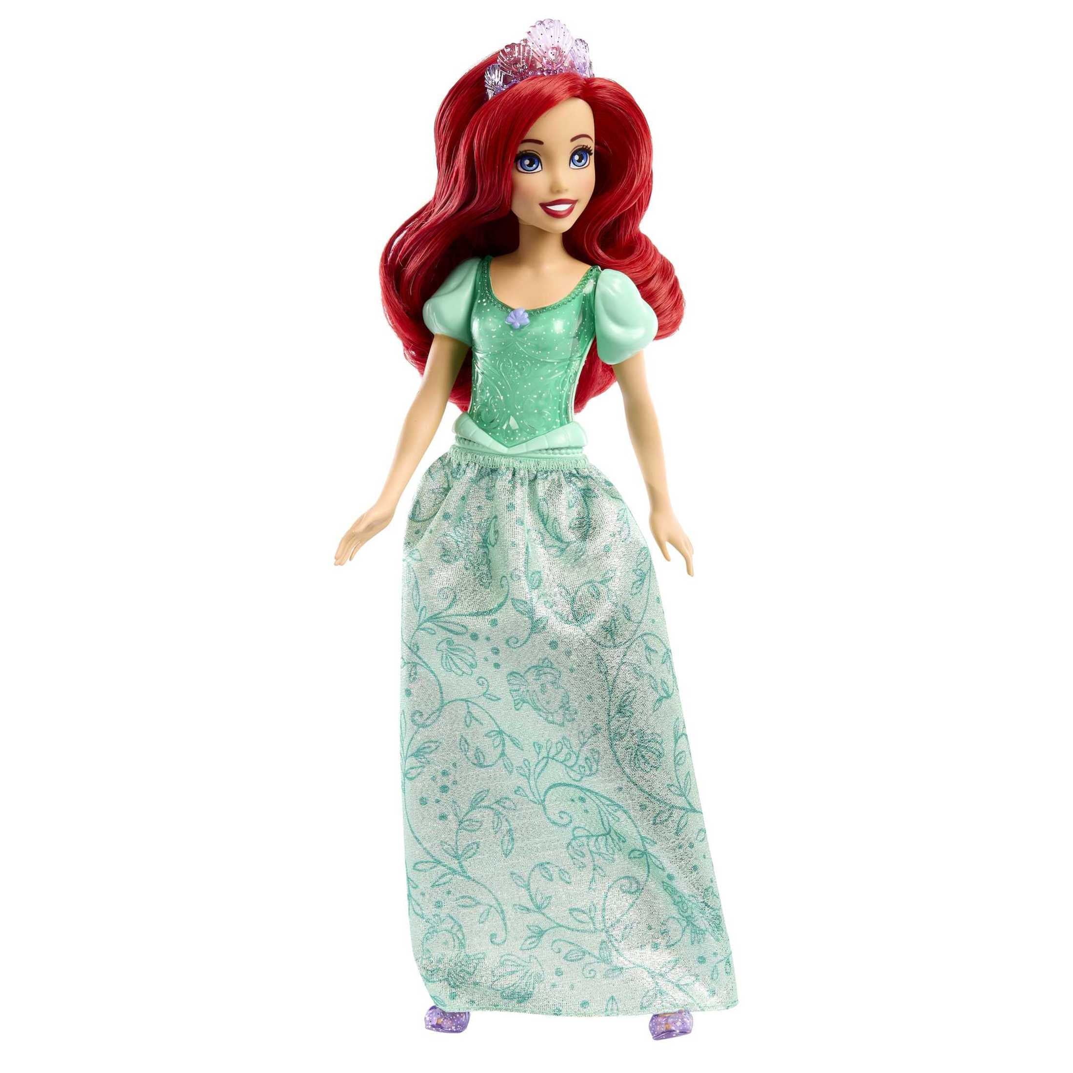 Disney Princess Ariel Fashion Doll with Red Hair, Blue Eyes & Tiara Accessory, Sparkling Look