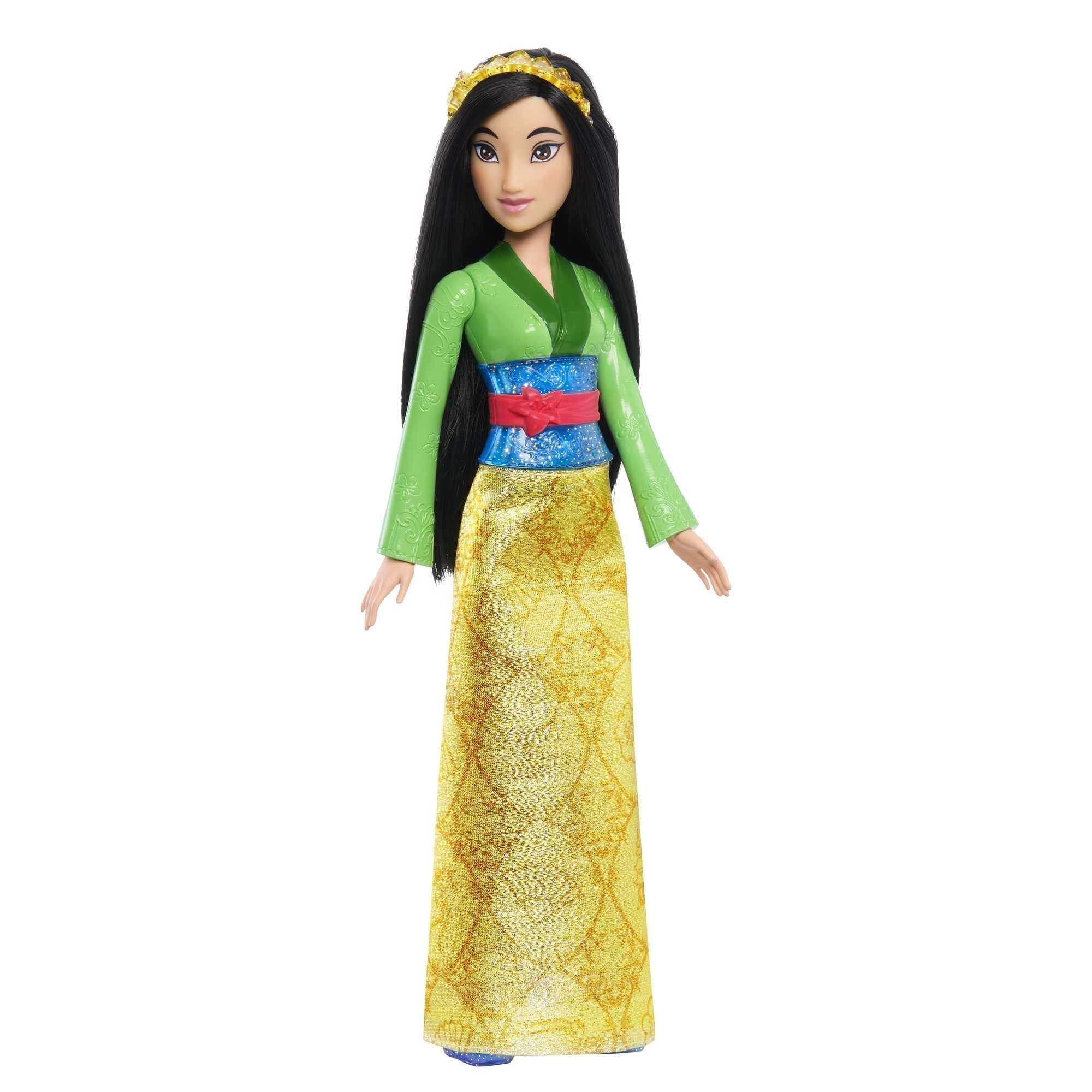 Disney Princess Mulan 11 inch Fashion Doll with Black Hair, Brown Eyes & Hair Accessory, Sparkling Look