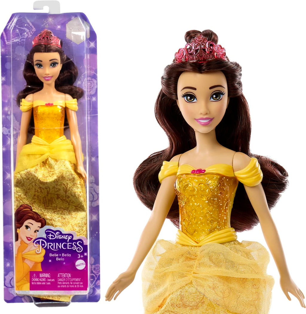 Mattel Disney Princess Belle Doll With Sparkling Fashion & Accessories